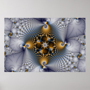 Hotade och nätade - Fractal Poster