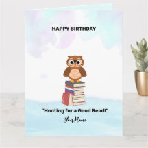 "Hotar för Bra Read!" Bok älskare BIRTHDAY
