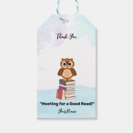 "Hotar för Bra Read!" Tack, bok älskare Presentetikett