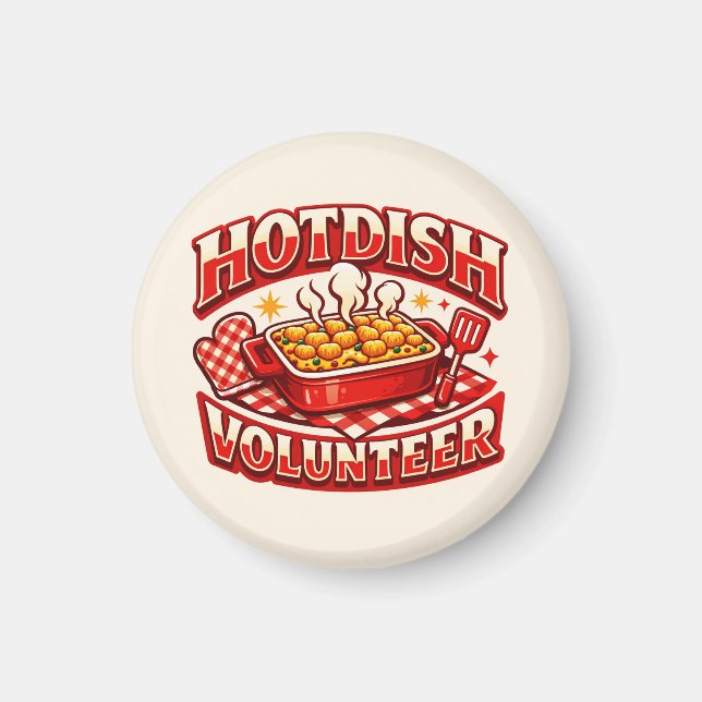HOTDISH volontär Magnet (Framsidan)