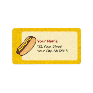 Hotdog Adressetikett