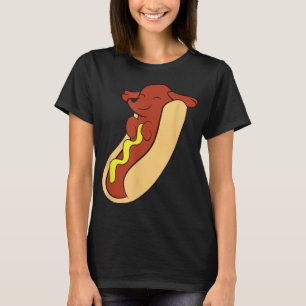 Hotdog Älskare Hotdog Dachshund Hett Hund T-Shirt