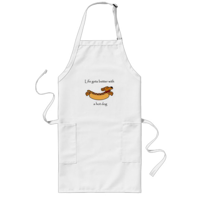 Hotdog Apron Långt Förkläde (Framsidan)