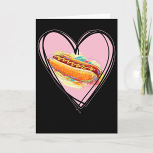 Hotdog är min valentin Jag älskar korv Jag älskar Kort