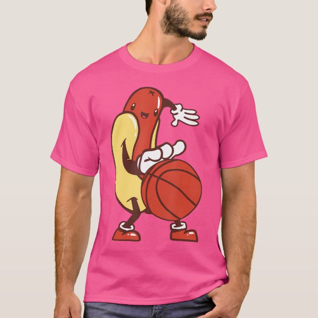 Hotdog Basketball T Shirt (Framsida)