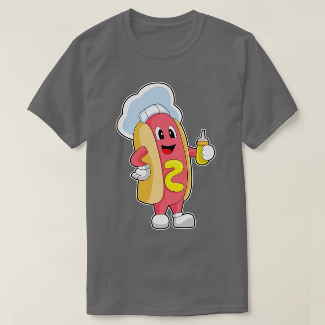 Hotdog Chef Mustard T Shirt (Design framsida)