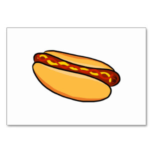 HotDog Hett Hund Juicy Yummy Sause Warm Buns Art Bordsnummer
