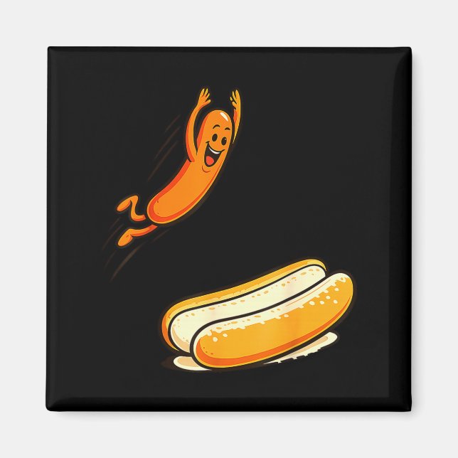 Hotdog högdopp  magnet (Framsidan)