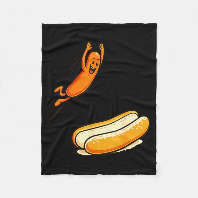 Hotdog högdysch  fleecefilt (Framsidan)