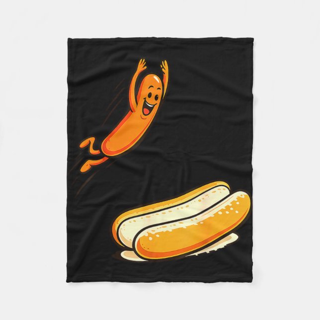 Hotdog högt hopp  fleecefilt (Framsidan)