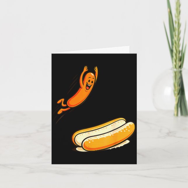 Hotdog högt hopp  kort (Framsida)