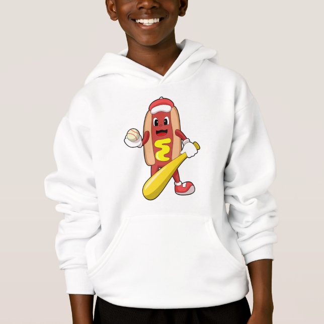 Hotdog i Baseball med Baseball fladdermus T Shirt (Framsida)