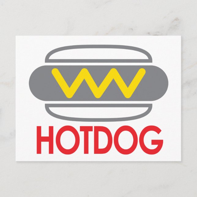 Hotdog-ikon-Roligt Vykort (Framsida)