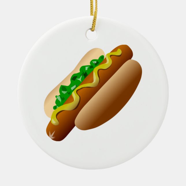 Hotdog Julgransprydnad Keramik (Framsidan)