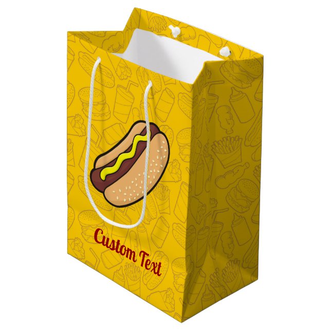 Hotdog Medium Gift Bag (Framsidan Vinklad)