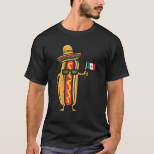 Hotdog Mexican Flagga Funny Cinco De Mayo Food Man T Shirt