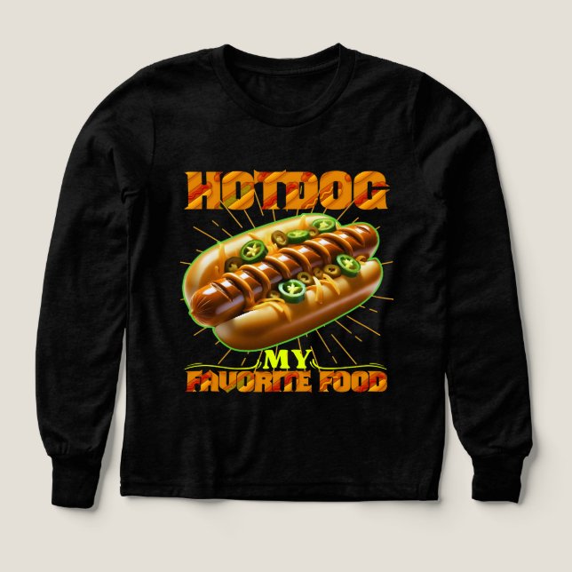 Hotdog min favoritmat t shirt (Design framsida)