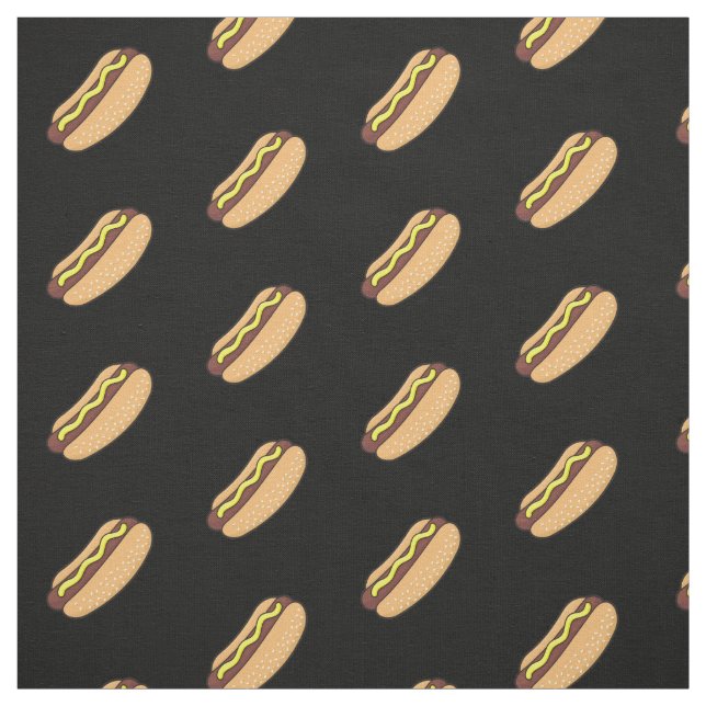 Hotdog Mönster Tyg (Provkarta)