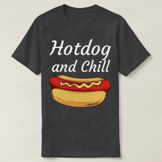 Hotdog och Chill T Shirt (Design framsida)