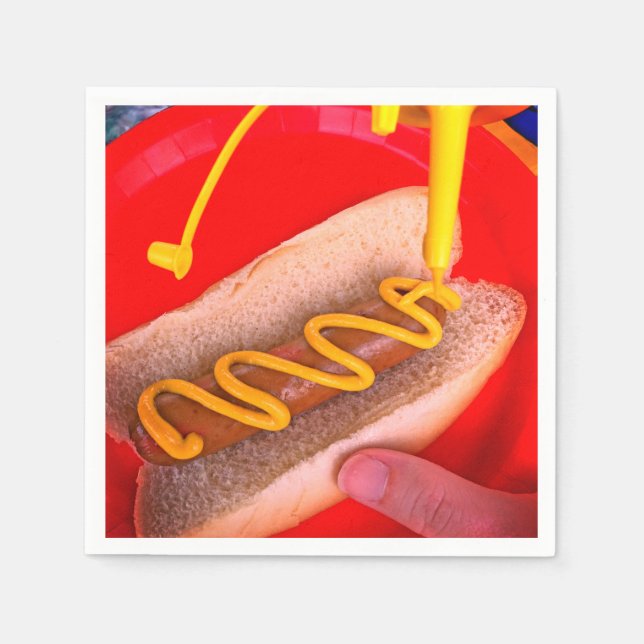 Hotdog och Mustard - Pappersservett (Framsidan)
