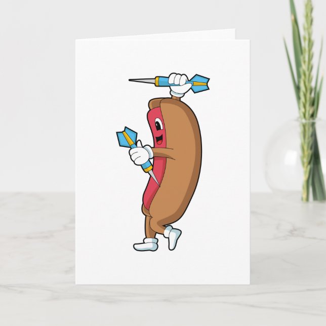 Hotdog på Darts med Dart.PNG Kort (Framsida)