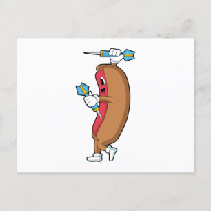 Hotdog på Darts med Dart.PNG Vykort