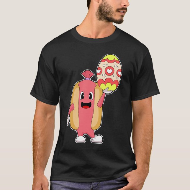 Hotdog Påsk Påskägg T Shirt (Framsida)