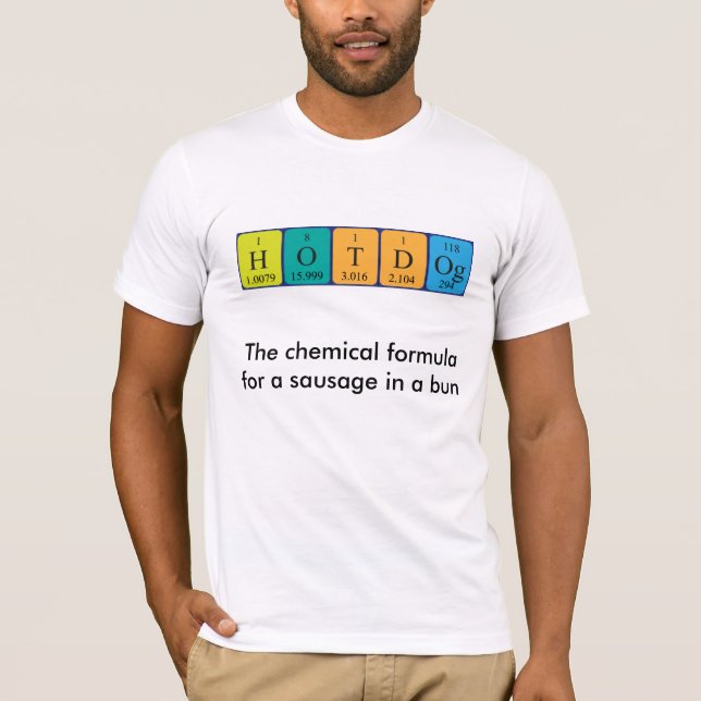 Hotdog periodisk bord-matskjorta M1A T Shirt (Framsida)