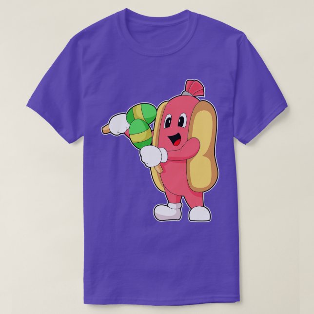 Hotdog Rattle Music T Shirt (Design framsida)