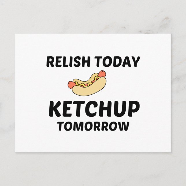 HOTDOG RELISH KETCHUP VYKORT (Framsida)