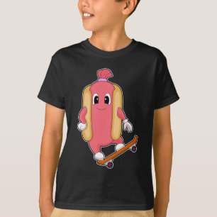 Hotdog Skater Skateboard-sport T Shirt