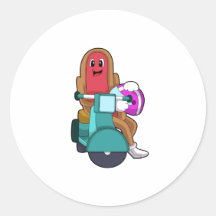 Hotdog som Biker med Scooter.PNG