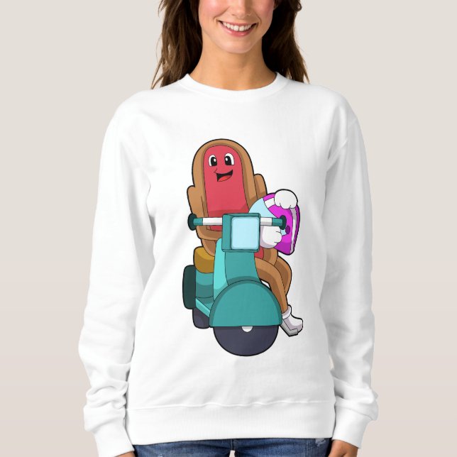 Hotdog som Biker med Scooter.PNG T Shirt (Framsida)