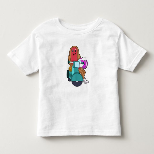 Hotdog som Biker med Scooter.PNG T Shirt (Framsida)