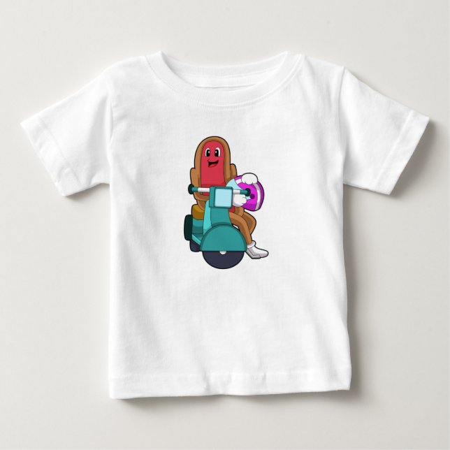 Hotdog som Biker med Scooter.PNG T Shirt (Framsida)