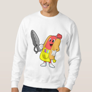 Hotdog som Hairdresser med saxar Lång Ärmad Tröja