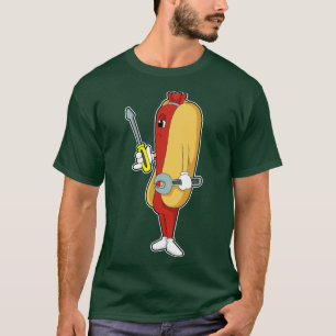 Hotdog som mekanisk med Verktyg T Shirt