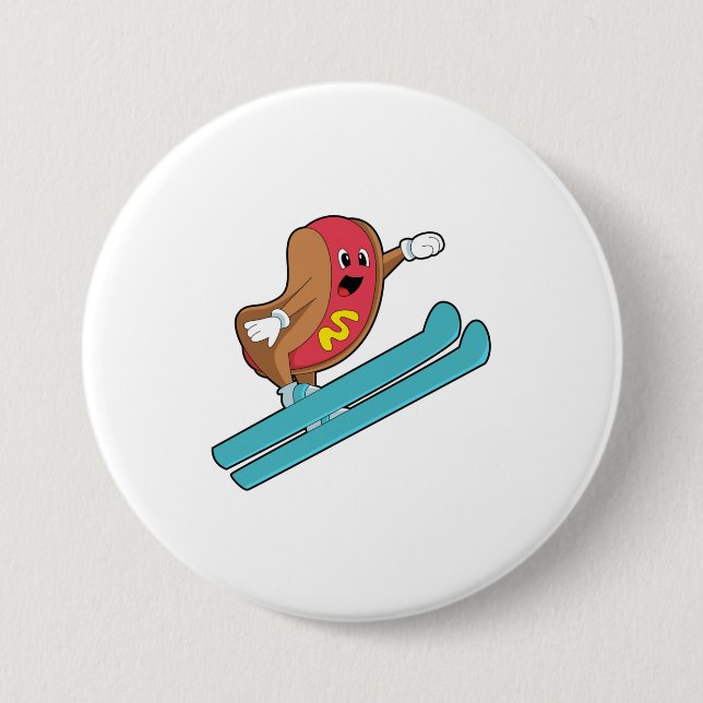 Hotdog som Ski-jumper med Ski.PNG Knapp (Framsida)