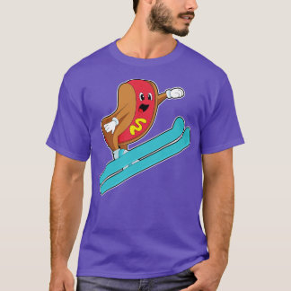 Hotdog som Ski jumper med Ski T Shirt