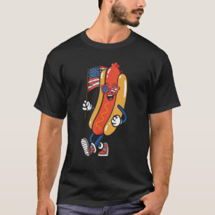 Hotdog Sunglasses American Flagga USA 4:e juli F T Shirt