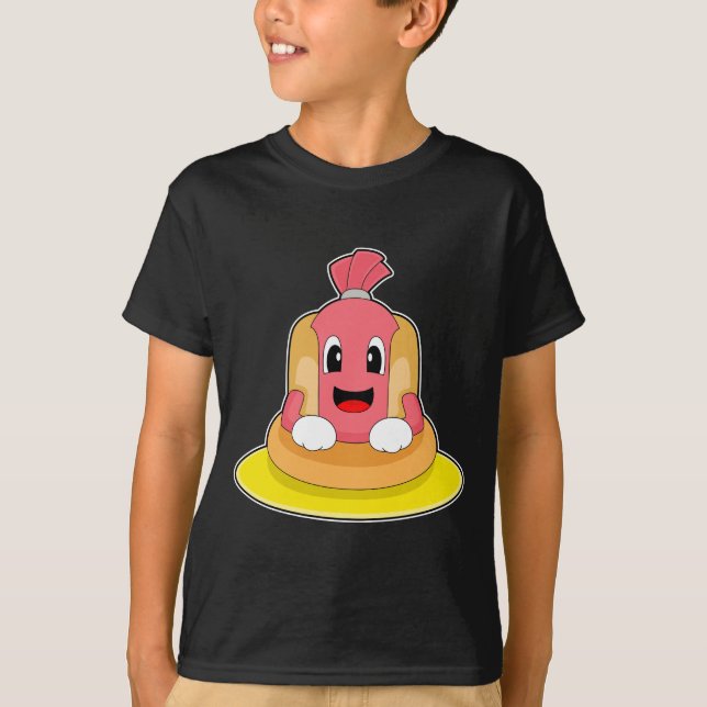 Hotdog Swimming Life buoy T Shirt (Framsida)