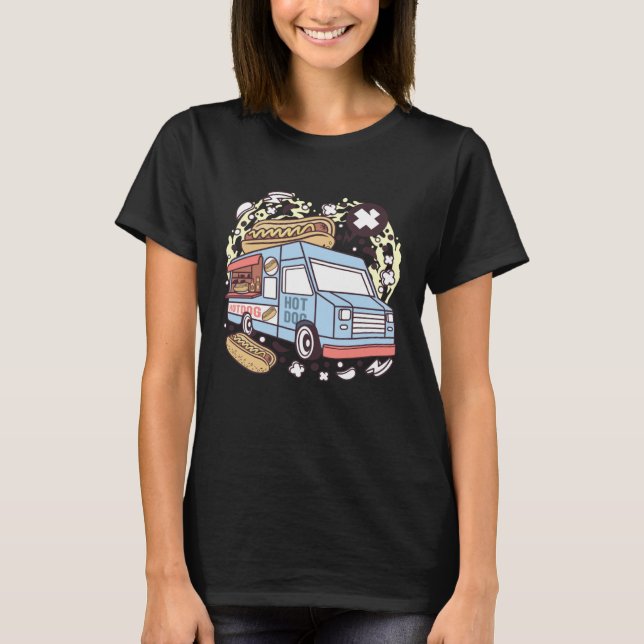 Hotdog Truck T Shirt (Framsida)