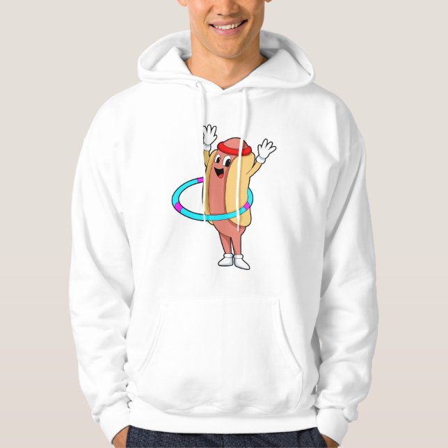 Hotdog vid Fitness med Flyjul Hoodie (Framsida)