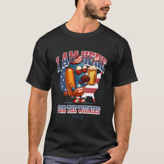 Hotdog Wiener 4Th Of July Patriotic T Shirt