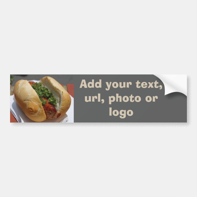 HotDogbildekal (ändringspic/text på höger) Bildekal (Framsidan)