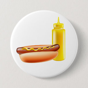 Hotdogen med den senapsgultt flaskan knäppas knapp