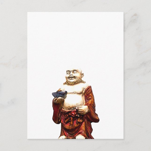 Hotei Laughing Buddha Vykort (Framsida)