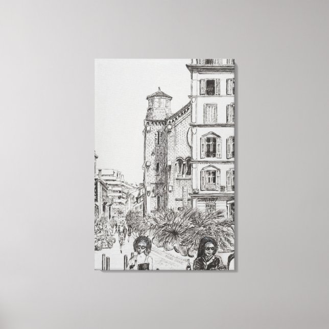 Hotel 5 och Notre Dame Cannes 2014 Canvastryck (Framsida)