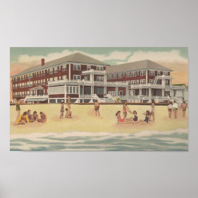 Hotel Atlantic, 1950 Ocean City, MD Poster (Framsidan)