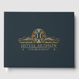 Hotel Branding Luxury Guld Blue Gästböcker
